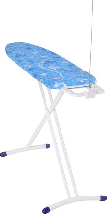 Leifheit Bügelbrett, Blau, Metall, Textil, Schmetterling, 76 cm Schubladen, 49x100x152 cm, Kabelhalterung, Bügeleisenablage, Kabelführung