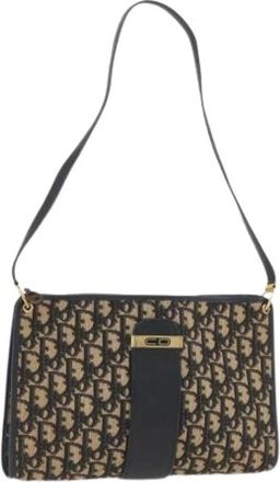 Dior Pre-owned Shoulder Bags, female, Multicolor, Size: ONE SIZE Pre-owned Vintage Trotter Canvas Shoulder Bag