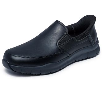 Skechers Mens Nampa Broxtin Hands Free Slip-Ins Sr Food Service Shoe, Black, 10.5 UK