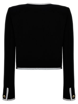 Moschino Womens Bicolor Viscose Full-Length Jacket Clothing