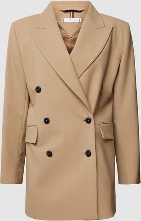 Tommy Hilfiger Blazer mit Reverskragen in Beige, Gr&ouml;&szlig;e 38