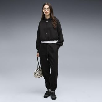 Puma Pantaloni in pile HER da donna, Abbigliamento, Nero, XL