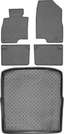 OEM Mazda 6 Iii Kombi De 2012 Set - Alfombrillas De Goma Para Coche + Alfombrilla Para Maletero