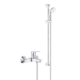 GROHE Tempesta 100 Conjunto Completo De Ducha De 3 Chorros + Mezclador De Ba&ntilde;era De 1/2, Cromo (23601000-28789002) - Grohe
