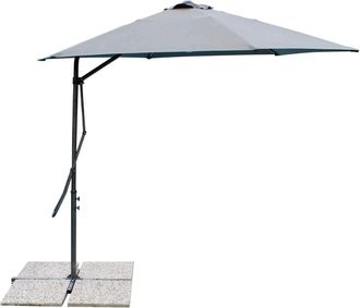 COSMA Sombrilla &Oslash; 3 De Aluminio Tela Gris Cortaviento Mod. Zenith