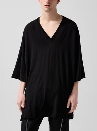 Rick Owens Mens Tommy oversize V-neck T-shirt