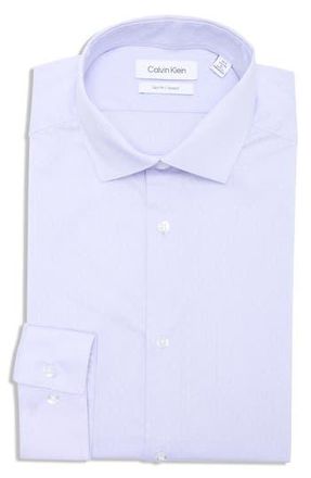 Calvin Klein Slim Fit Stretch Dress Shirt in Lavender at Nordstrom Rack, Size 14.5 - 32/33