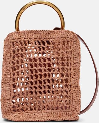 Chloé Chloé Borsa a tracolla Summer Banana Mini in rafia