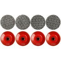 OEM Juego De Cuatro Discos Abrasivos De Diamante Electrochapado De 50 Mm (2 Pulgadas) Con Rosca De 5/8-11 (m14) Para Rectificado Y Desbaste En Amoladoras 