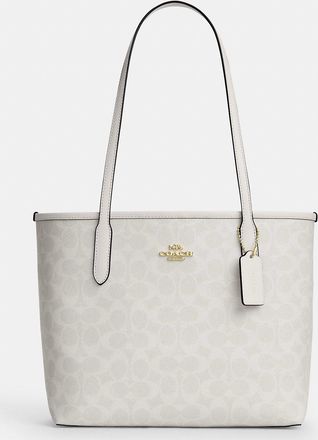 Coach Medium City Tote Bag In Signature Canvas