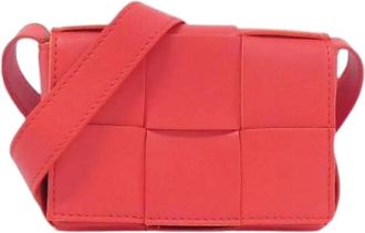 Bottega Veneta Pre-owned Lamb Shoulder Bag - Dames - Vintage Schoudertas - Rood - ONE Size - Leer - Vintage