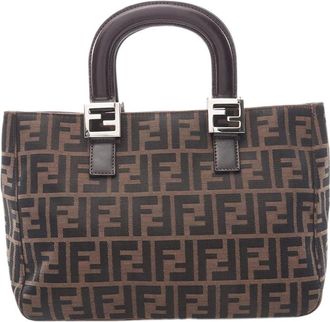 Fendi Pre-owned Fendi Small Zucca Canvas Twins Tote Ladies QAGMG1N26QHLDL1F