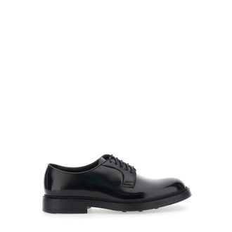 Doucal's Zwarte platte schoenen Fondo Bruges Horse - Heren - Nette schoenen - Zwart - 44 EU - Leer - Schoenen