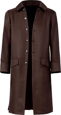 Generic Gothic Steampunk Jacket Men Halloween Costume Medieval Frock Coats Uniform Costume Vintage Tailcoat Gothic Tuxedo Long Jacket Single Breasted Trench C