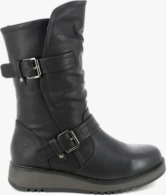 Heavenly Feet Womens Heavenly Feet HANNAH4 Womens Mid Calf Boots Black - Size: 6