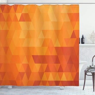 OEM Cortina De Ducha Naranja, Formas Y Estampados, Juego De Decoraci&oacute;n De Ba&ntilde;o De Tela De 180 Cm X 200 Cm, Naranja Quemado - Crezuo