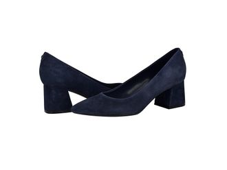 Calvin Klein Lenott High Womens Heels Navy Suede : 7.5 M, Leather/Suede/Synthetic