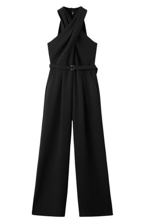 Mango Mono Jane Jumpsuit in Black at Nordstrom, Size X-Large