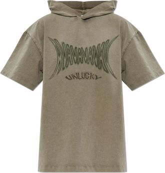 Avavav Avavav, Tops, Dames, Groen, L, Katoen, Capuchon T-shirt