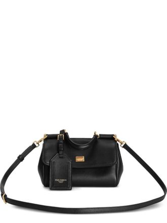 Dolce & Gabbana Black Sicily Mini Satchel