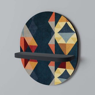 OEM Estante Ovalado Cracked Illusion Negro