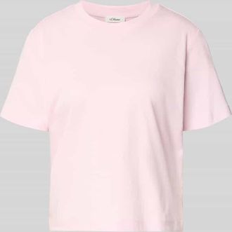 s.Oliver Red Label Relaxed Fit T-Shirt aus reiner Baumwolle in Rosa, Gr&ouml;&szlig;e 34