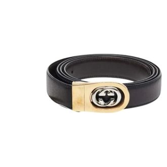 Gucci Pre-owned Belts, female, Black, Size: ONE SIZE Pre-owned Leather Belt