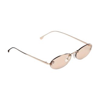 Fendi Accessoires, Dames, Geel, ONE Size, Ovale Profiel Modebrillen