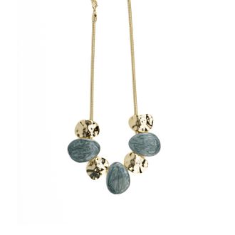 Luxenter ketting met blauwe lakafwerking in 18 karaat goud - Gori