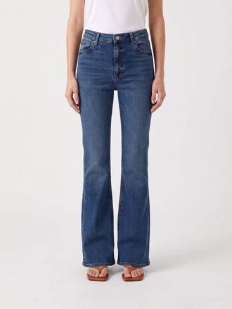 Frame Denim Mid-Rise Cropped Flared 5-Pocket Jeans in Stretch Denim