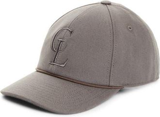 Christian Louboutin Logo Embroidered Cotton Baseball Cap in Phantom Grey at Nordstrom, Size X-Large