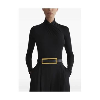 MUGLER Blouses, female, Black, Size: S Bodysuit