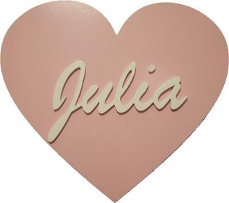 OEM L&aacute;mpara De Noche Coraz&oacute;n Con Nombre, Led A Pilas