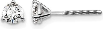 Diamond2Deal 14k Gold 1/2 ct Round Lab Grown Diamond Stud Earrings Screw Back VS Clarity, D-E Color