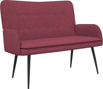 vidaXL Sof&aacute; De 2 Plazas Rojo Vino 115 X 61 X 87 Cm Tela Vidaxl