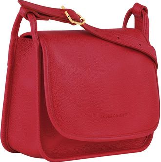 Longchamp Le Foulonn&eacute; Leather Crossbody Bag in Love at Nordstrom