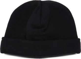 Moschino folded cotton beanie - men - Cotton - One Size - Black