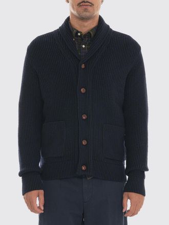 Barbour Cardigan in misto lana con collo a scialle e tasche a toppa