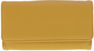 Buxton Womens Solid Colored Vegan Leather Bianca Clutch Wallet