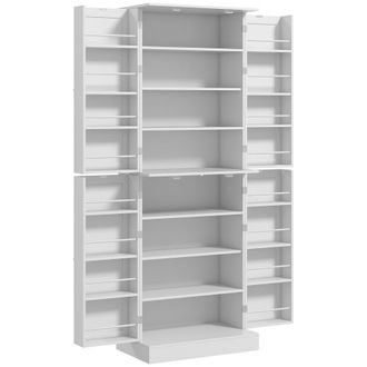 HOMCOM Alacena de cocina 60x35x166 cm blanco