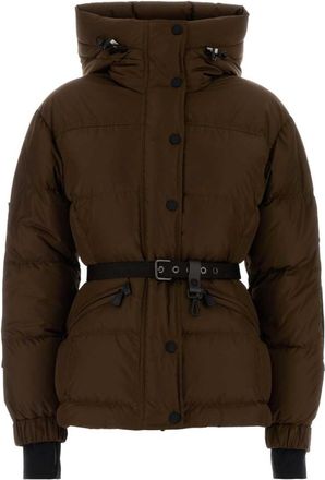 Moncler Brown Solid Turtle Neck Jacket