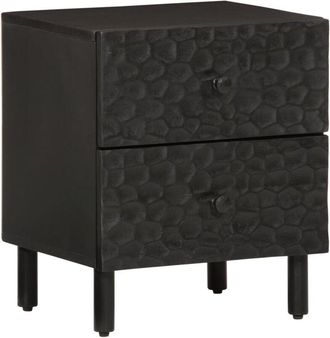 vidaXL Bedside Cabinet Black 40x33x46 cm Solid Wood Mango vidaXL