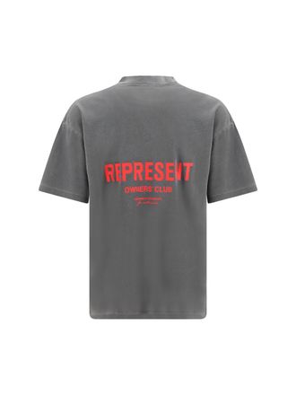 Represent Mens Cotton T-Shirt Washed Black T-Shirts And Polos