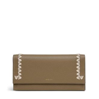 Radley London Oak Street - Stitch Large Flapover Wallet in Acorn at Nordstrom