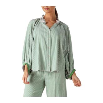 Pom Amsterdam Dames, Blouses & Shirts, Veelkleurig, Maat: L Katoen