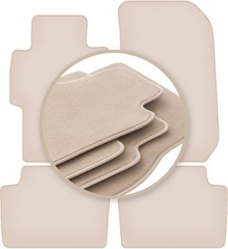 OEM Alfombrillas Beige Premium Para Honda Accord Vii Sed&aacute;n, Familiar, Tourer, Type-s 2002-2008