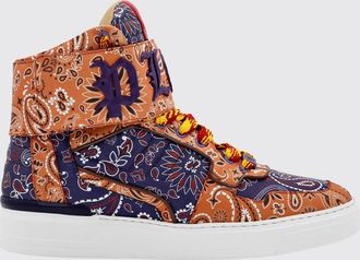 Philipp Plein Sneakers alte in pelle con stampa Paisley e caviglia imbottita