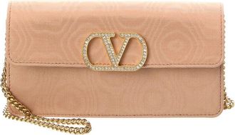 Valentino Vlogo Signature Grosgrain Wallet On Chain