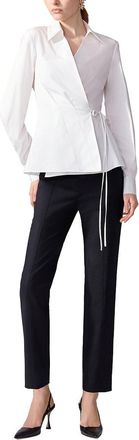 Carolina Herrera Collared Wrap Top
