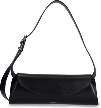 Jil Sander Black Cannolo Small Leather Shoulder Bag